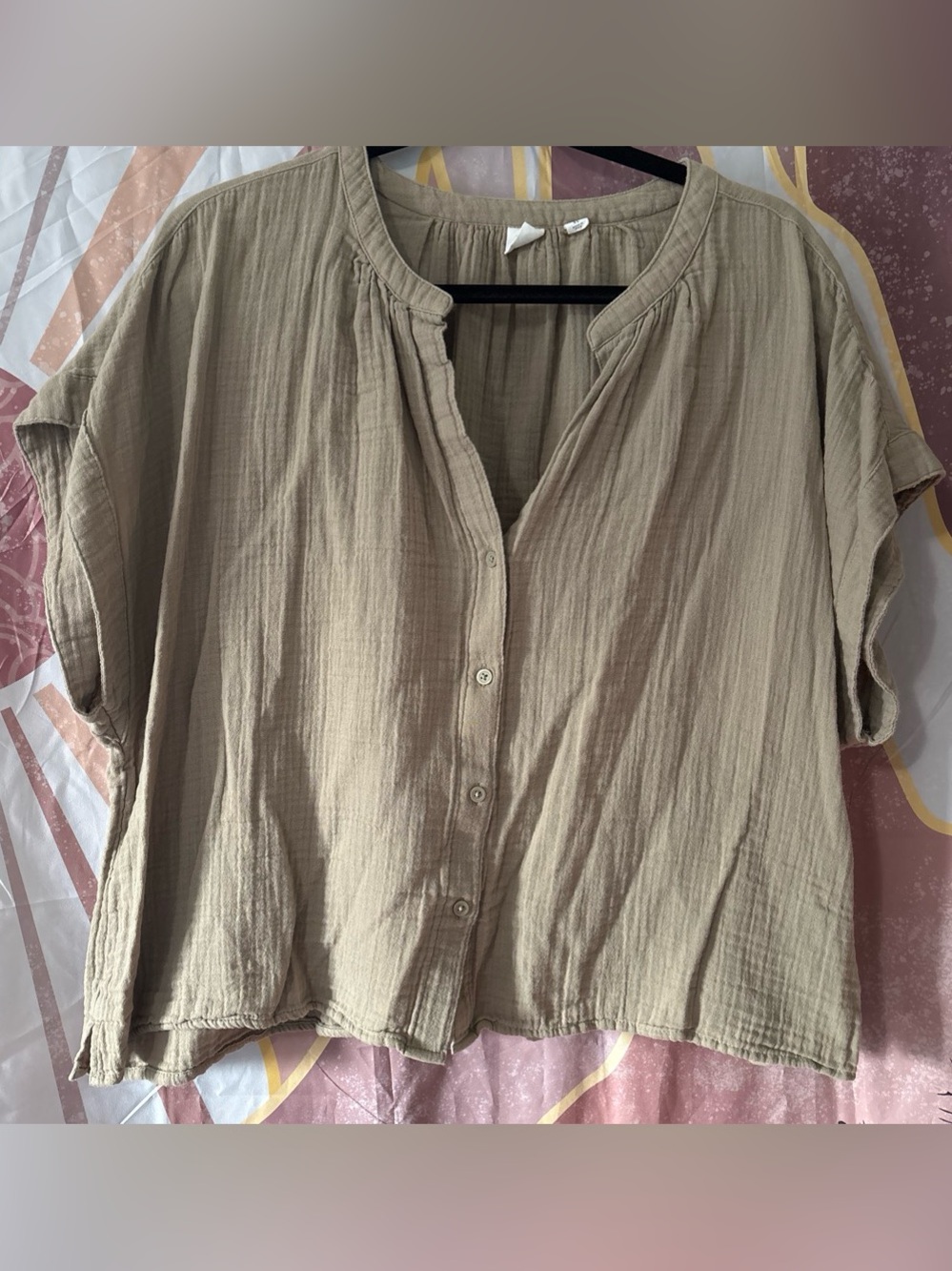 GAP Short-Sleeve Button Front Top GAP is out of stock of this item in all colors